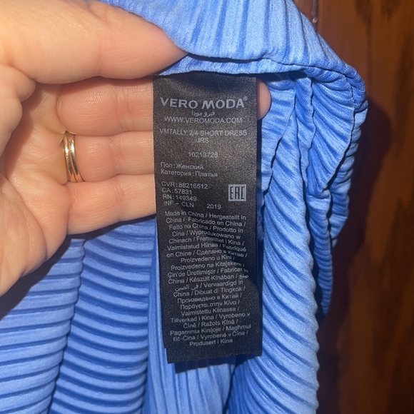 Vero Moda faux-wrap pleated dress L - Picture 3 of 3